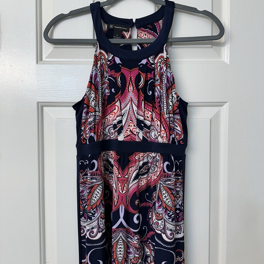 INC International Concepts‎ Printed Halter Maxi Dress, Boho Women's Size Medium